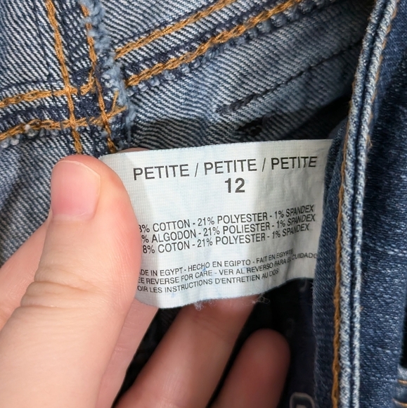 Bandolino Arianna Bootcut Dark Wash Double Button Fly Jeans Size 12 Petite - Picture 8 of 8